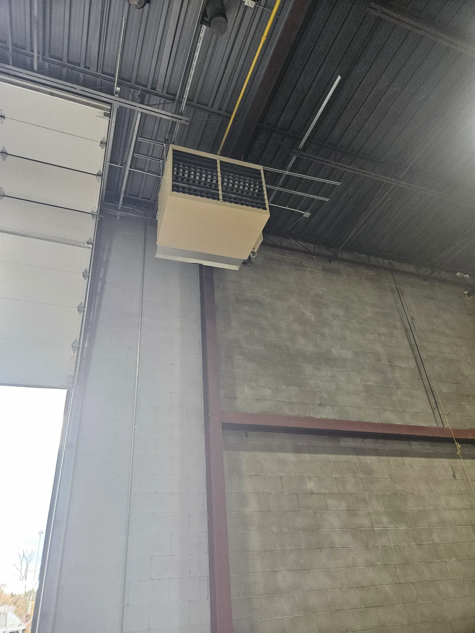 Ceiling-mounted commercial unit heater installed by Corner Gas HVAC in a commercial building in London Ontario