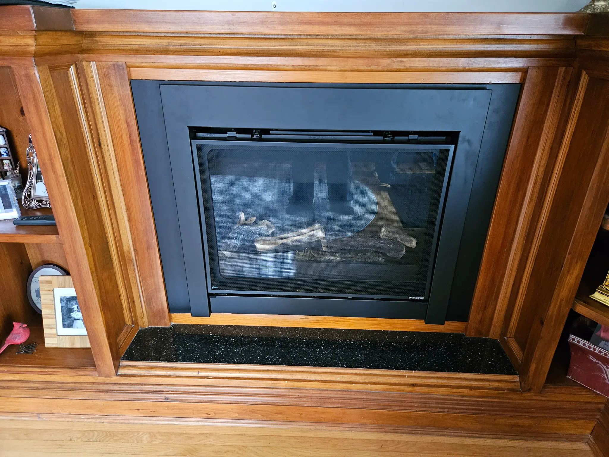 Gas fireplace insert installed by Corner Gas HVAC in a London Ontario home